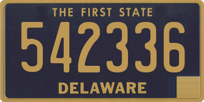 DE license plate 542336