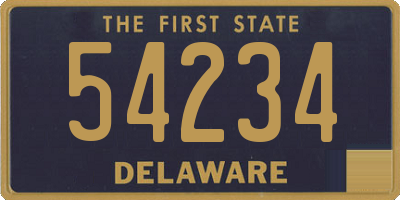 DE license plate 54234