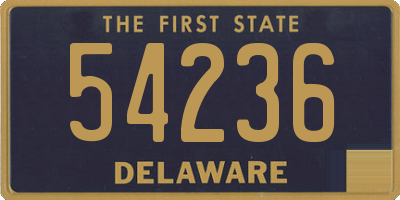 DE license plate 54236