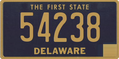 DE license plate 54238