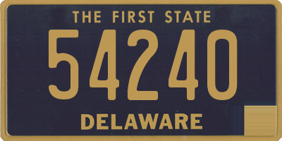 DE license plate 54240