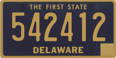 DE license plate 542412