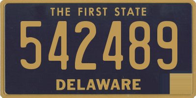 DE license plate 542489