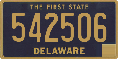 DE license plate 542506