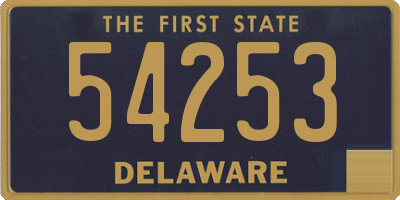 DE license plate 54253