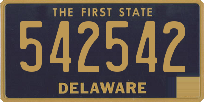 DE license plate 542542
