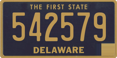 DE license plate 542579