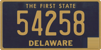 DE license plate 54258