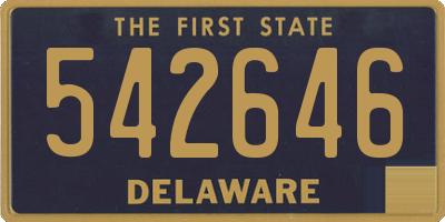 DE license plate 542646