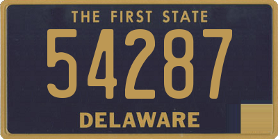 DE license plate 54287