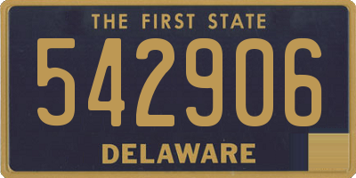 DE license plate 542906