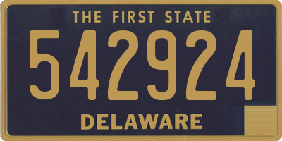 DE license plate 542924