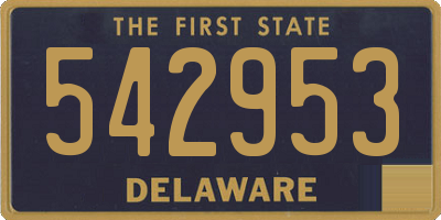 DE license plate 542953
