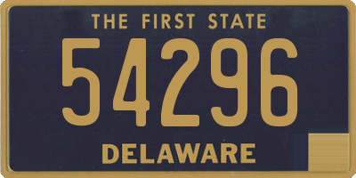 DE license plate 54296