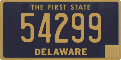 DE license plate 54299