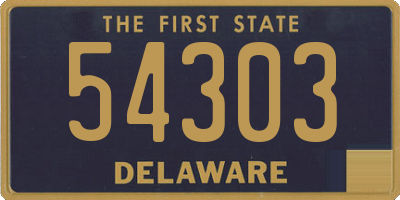 DE license plate 54303