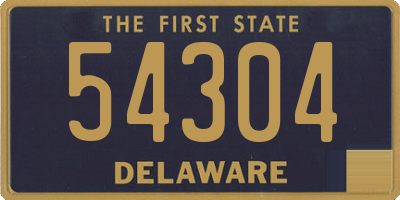 DE license plate 54304