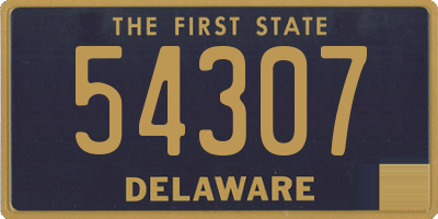 DE license plate 54307