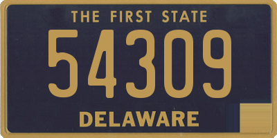 DE license plate 54309