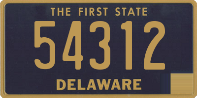 DE license plate 54312