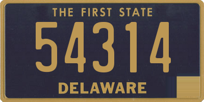 DE license plate 54314