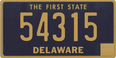 DE license plate 54315