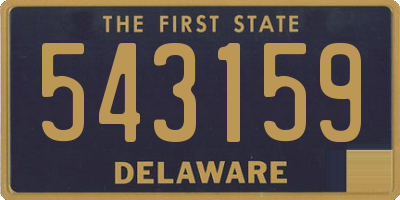 DE license plate 543159