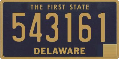 DE license plate 543161