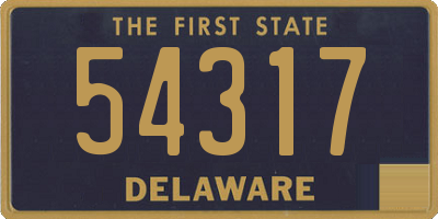 DE license plate 54317