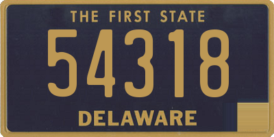 DE license plate 54318