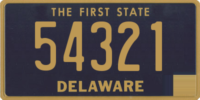 DE license plate 54321