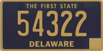 DE license plate 54322