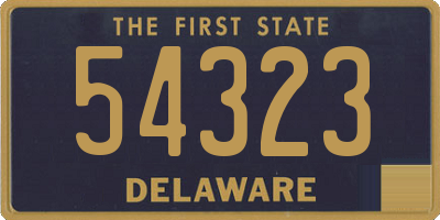 DE license plate 54323