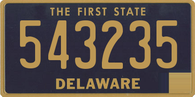 DE license plate 543235