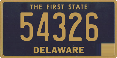 DE license plate 54326