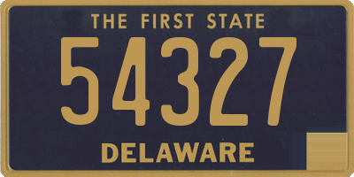 DE license plate 54327