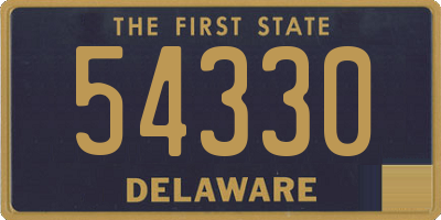 DE license plate 54330