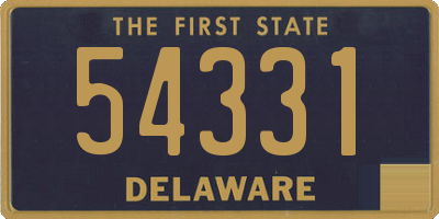 DE license plate 54331