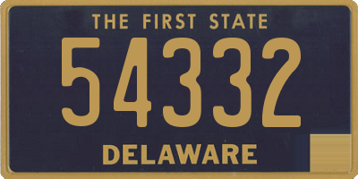 DE license plate 54332