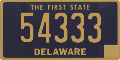 DE license plate 54333