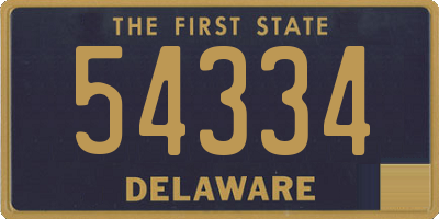 DE license plate 54334