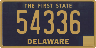 DE license plate 54336