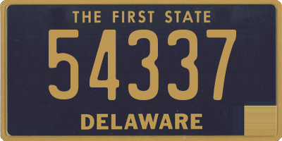 DE license plate 54337