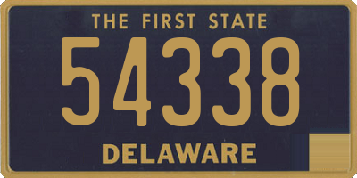 DE license plate 54338