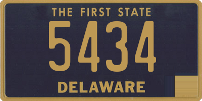 DE license plate 5434
