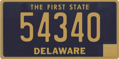 DE license plate 54340