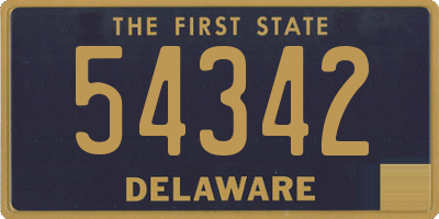 DE license plate 54342