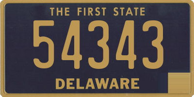 DE license plate 54343