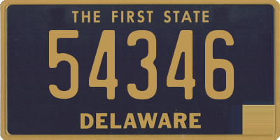 DE license plate 54346