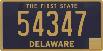 DE license plate 54347